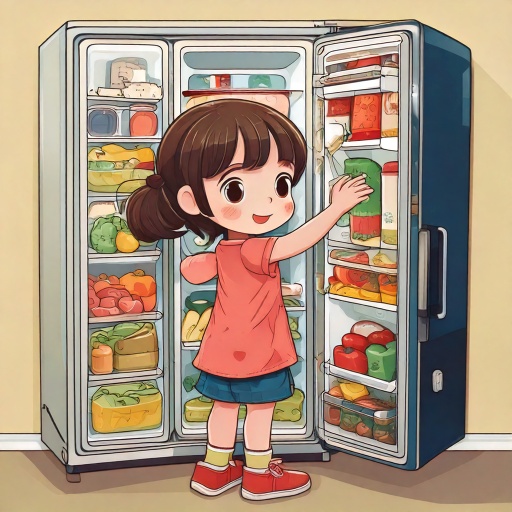 冷蔵庫開ける様子