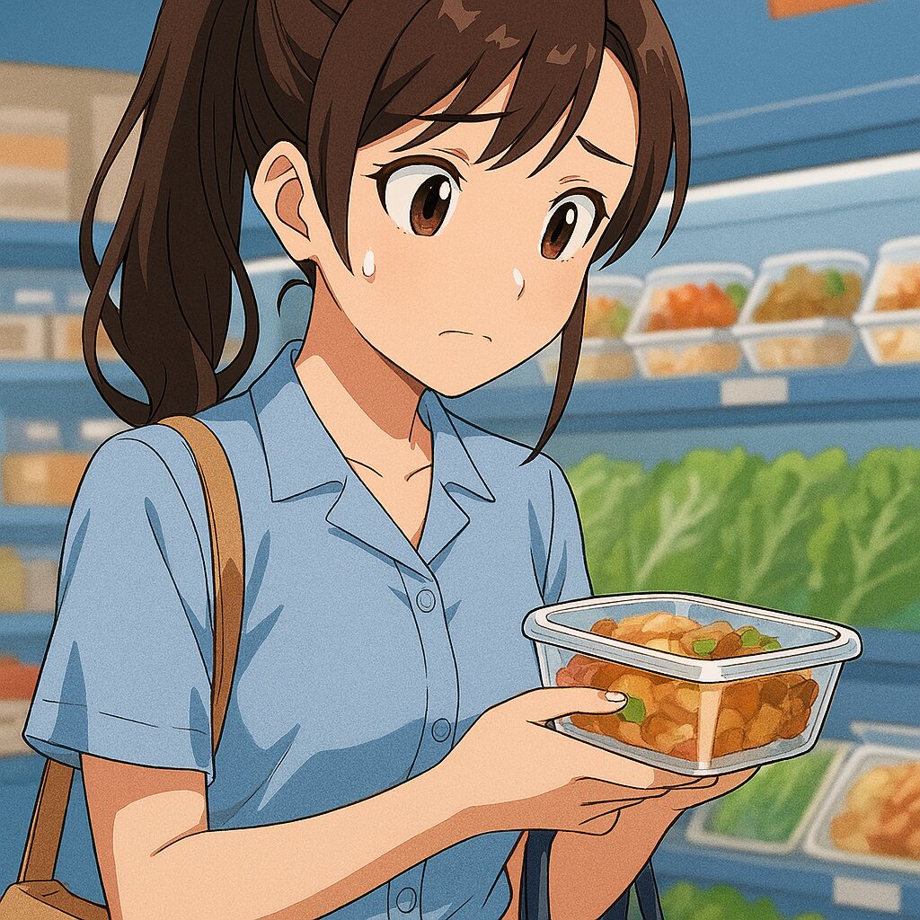 総菜を選択している女性