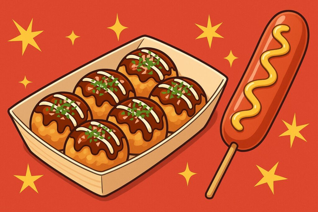 たこ焼きとフランクフルト